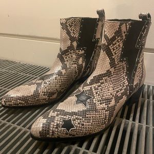 Modern vice genuine leather rocker booties